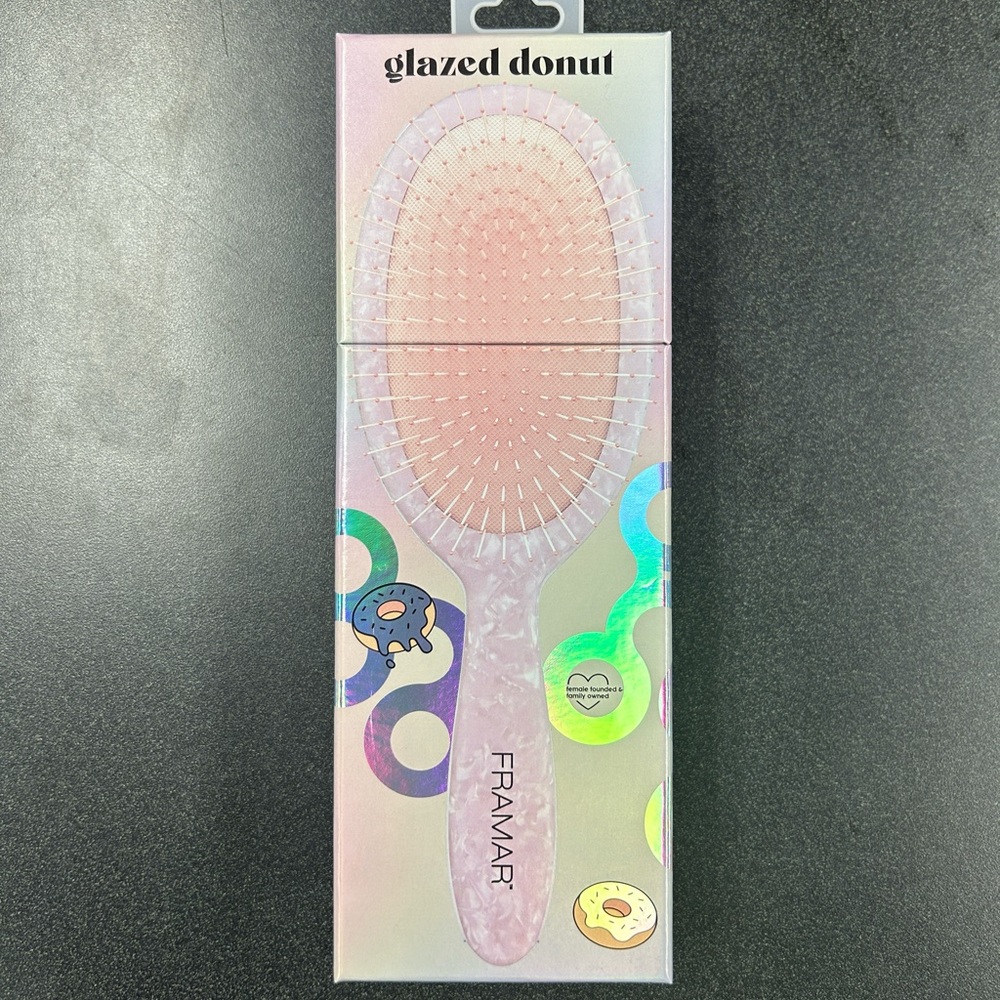 Framar glazed donut SALON PROFESSIONAL paddle detangler hair brush